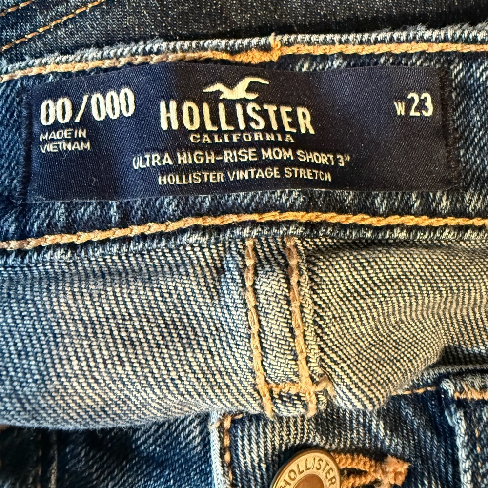 Hollister Blue Distressed Jean Shorts - Picture 3 of 3